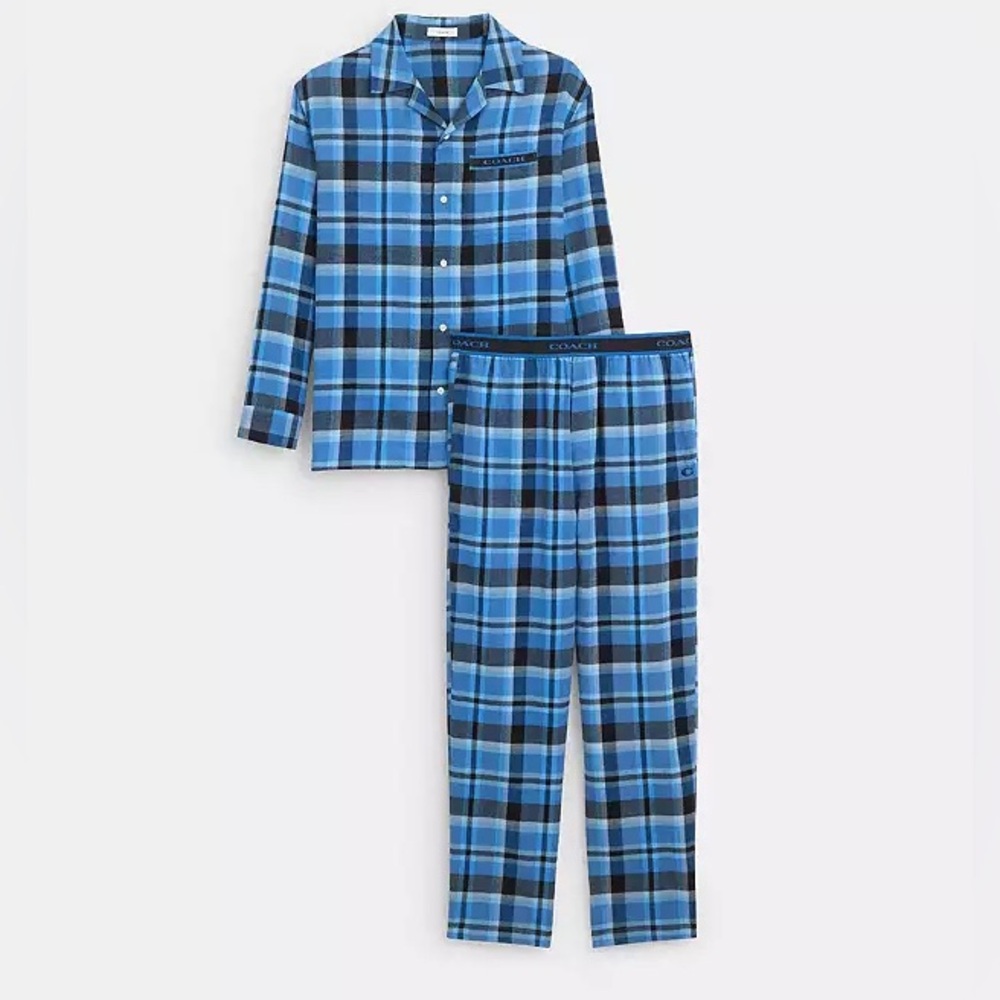 Coach Plaid Pajama Set - Navy Multi - Medium (Unisex)